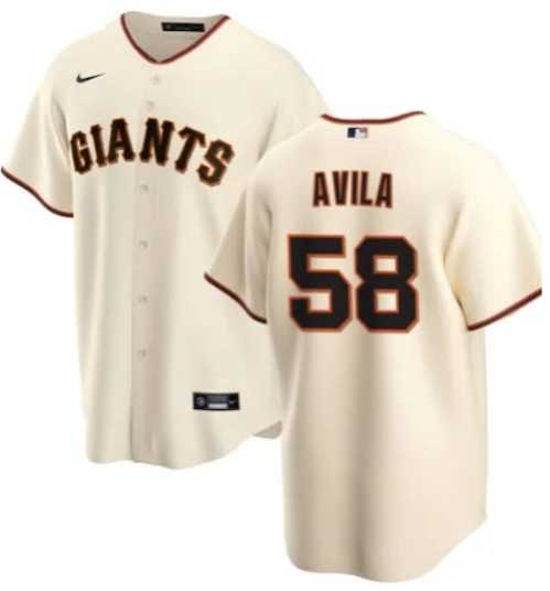 Mens San Francisco Giants #58 Nick Avila Cream Cool Base Stitched Baseball Jersey Dzhi